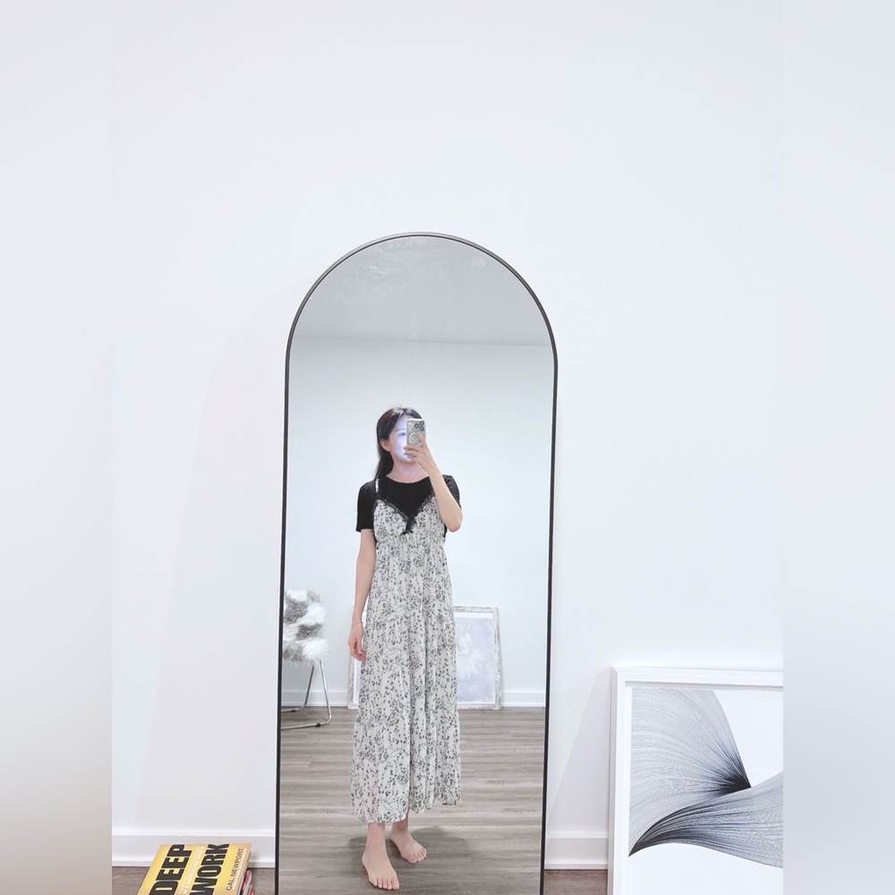 Silky Floral Slip Maxi Dress – Lace Trim 🌿